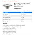 thumbnail image 2 of Radiator Cap - Compatible with 2012 - 2021 Ram 1500 2013 2014 2015 2016 2017 2018 2019 2020, 2 of 2