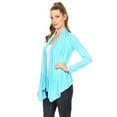 thumbnail image 2 of Women's Solid Open Front Long Sleeve Lightweight Soft Basic Sweater Cardigan, 2 of 4