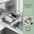 thumbnail image 6 of Expandable in Sink Dish Drying Rack - Adjustable Capacity Over The Sink Dish Drainer Drying Rack with Utensil Holder for Kitchen Counter, Drying Rack for Small Space,14.37“-21.06”L x 11.81“W x 3.74”D, 6 of 6
