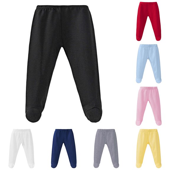 WERYOUNG Soft Baby Full Coverage Pants With Stretchy Waistband For Boys Toddlers Solid Color Loose Fit Wide Leg Trousers Stylish Bottom 9-12 Months