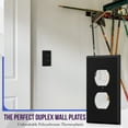 thumbnail image 6 of ENERLITES Duplex Receptacle Outlet Wall Plate, Size 1-Gang 4.50" x 2.76", Unbreakable Polycarbonate Thermoplastic, UL Listed, 8821-BK-10PCS, Black (10 Pack), 6 of 6