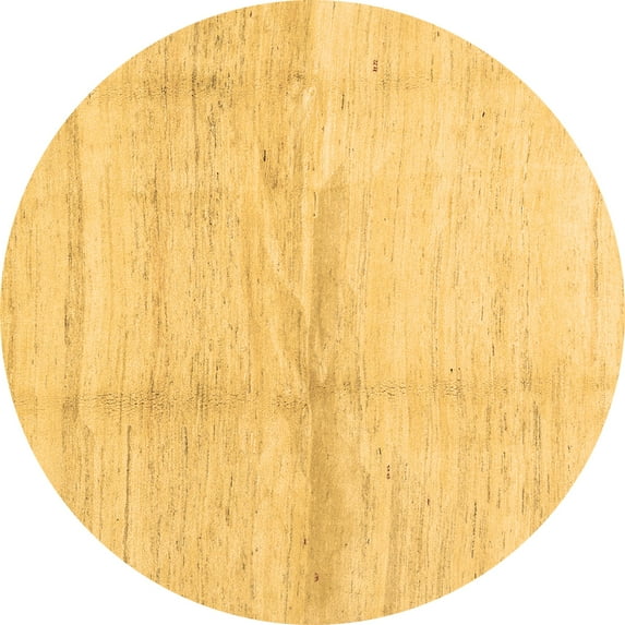 Ahgly Company Indoor Round Solid Brown Modern Area Rugs, 6' Round