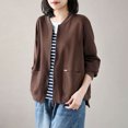 thumbnail image 3 of Chaquetas para mujer, moda coreana, chaquetas de béisbol holgadas de gran tamaño, cárdigans sólidos, abrigos de manga larga con cremallera, blusas vintage para mujer, 3 of 5