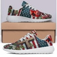 thumbnail image 3 of Cardinal Patriotic Shoes God Bless America Print Sneakers Lightweight Comfortable Running Shoes for Men Women White Size 7, 3 of 7