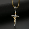 thumbnail image 5 of 14K White Gold Jewelry Fashion European And American Vintage Jesus Cross Casting Process Pendant Necklace Mens, 5 of 8