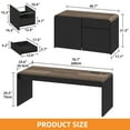 thumbnail image 2 of Homiflex Large L Shaped Desk with Drawers 78.7 Inch Executive Desk with File Cabinet Power Outlets Modern Office Desk L Shape with Storage Heavy Duty Computer Desk Black and Walnut, 2 of 7