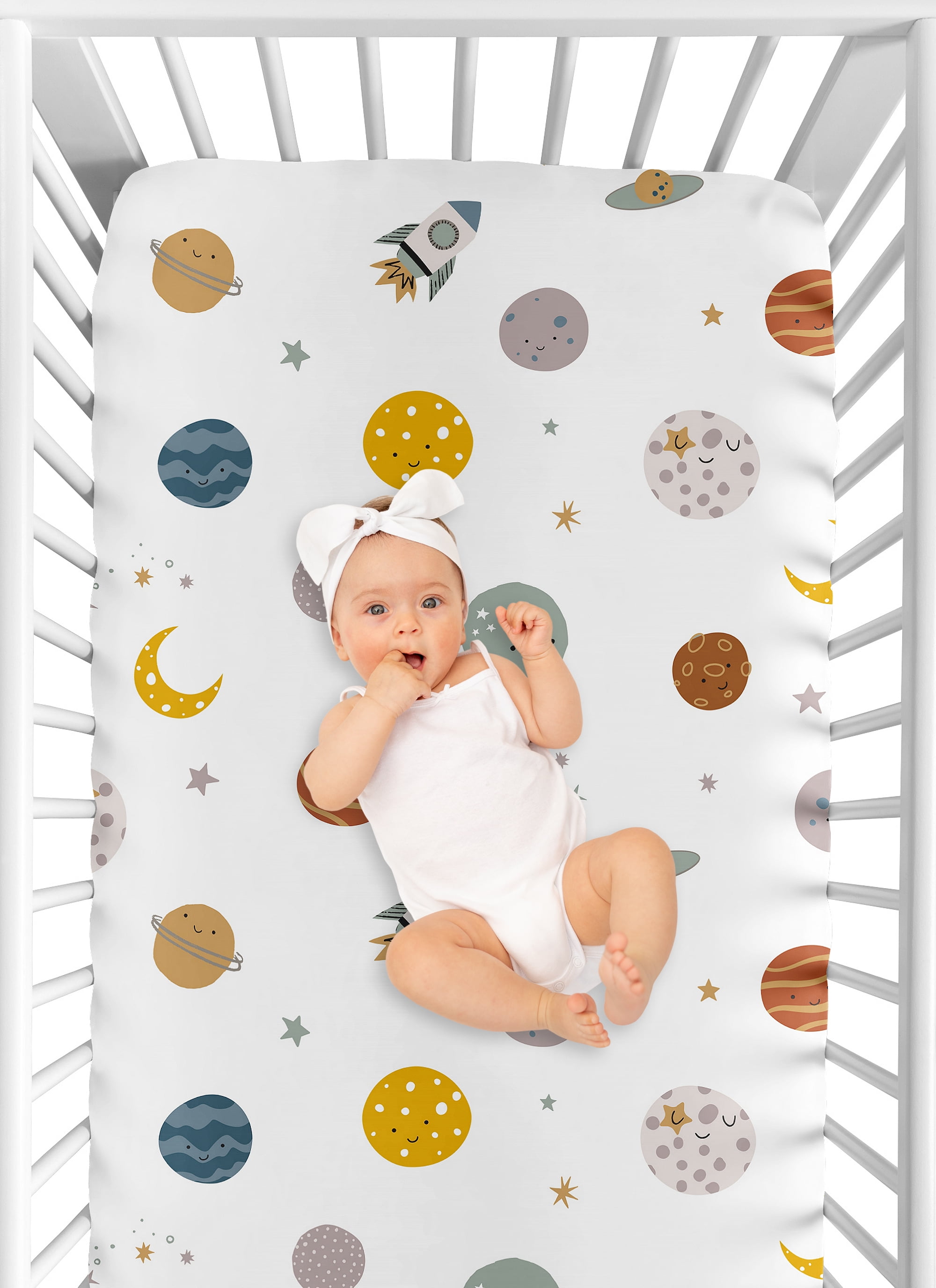 Sweet Jojo Designs Space Galaxy Boy Fitted Crib Sheet