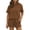 Brown, variant on Delconic Women’s Summer Ribbed Crew Neck Short Sleeve Top and Shorts Set Casual Two Piece Outfits for Daily Wear Lounge Home Army Green L