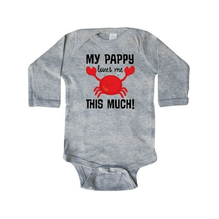 

Inktastic My Pappy Loves Me gift Gift Baby Boy or Baby Girl Long Sleeve Bodysuit