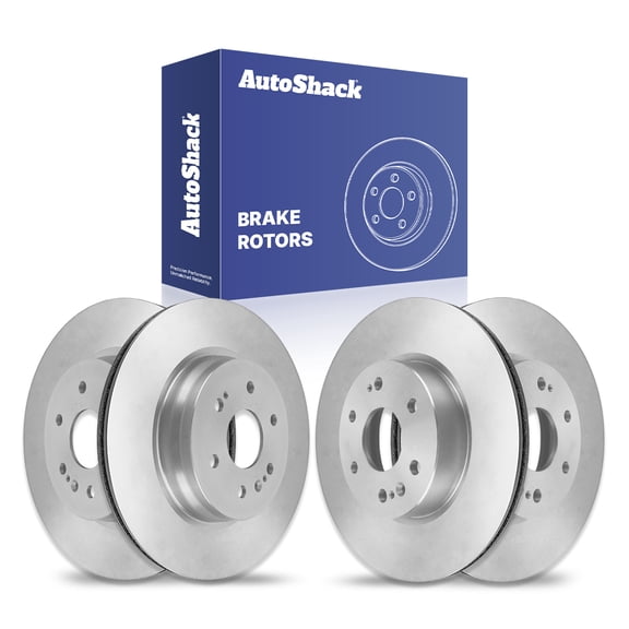 AutoShack Front Vented & Rear Vented Brake Rotors, 4pcs, Compatible with Chevrolet Silverado 1500 2019-2024 4WD RWD 2.7L 3.0L 4.3L 5.3L 6.2L