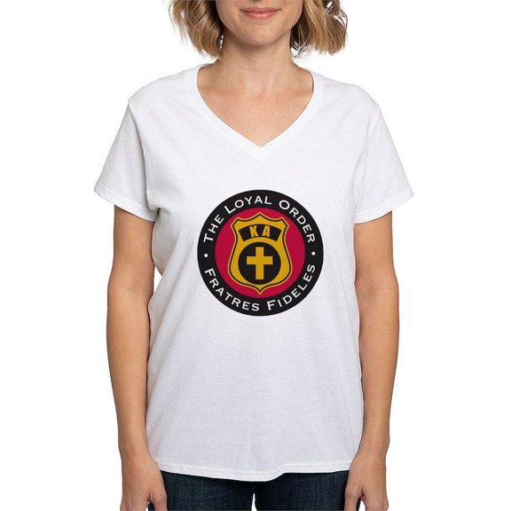 CafePress - Kappa Alpha Order Loyal Order T Shirt - Womens Cotton V-Neck T-shirt
