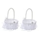 thumbnail image 1 of Cestas de flores para niña perfecl Cesta de encaje con asa de boda 2 Estilo, 1 of 8