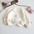 thumbnail image 6 of TOWED22 Girl's Y2k Sweatshirt Crew Neck Drop Shoulder Long Sleeve Cute Pullover Tops,6-12 M, 6 of 6