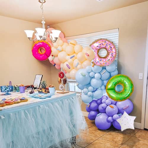 Wecepar Macaron Donut Globo Garland Arch Kit con Globos Verdes, Morados, Amarillos, Rosado Wecepar Wecepar