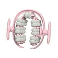 thumbnail image 4 of Rodillo de masaje de 40 ruedas, rodillo para piernas, portátil, de mano, con abrazadera para piernas, práctico para fascia Rosa, 4 of 8