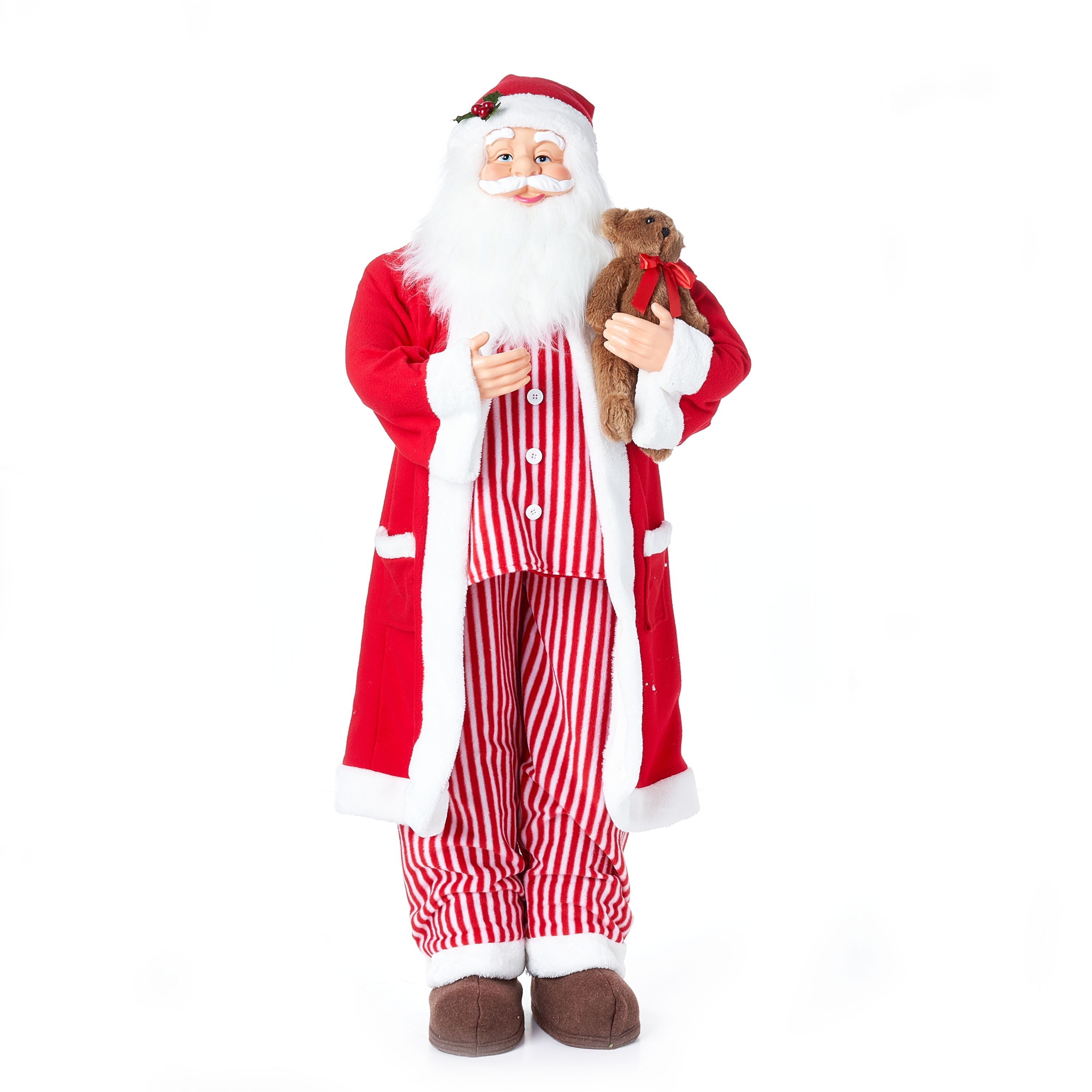 Holiday Time 48in Fabric Pajamas Santa