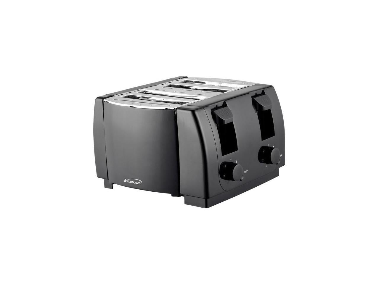 Brentwood Cool Touch 4-Slice Toaster (Black), TS-285