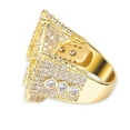 thumbnail image 3 of Bling Punky Rapper Fashion Luxury Rings for Men 18K Gold Plated Shiny Big Iced out Hip Hop Cubic Zirconia Men Rings, 3 of 9