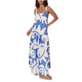 thumbnail image 1 of Vestido de Verano para las Mujeres, Impresión de Moda sin Mangas, Vestido de Eslinga Ajustable Fuera Del Hombro, 1 of 7