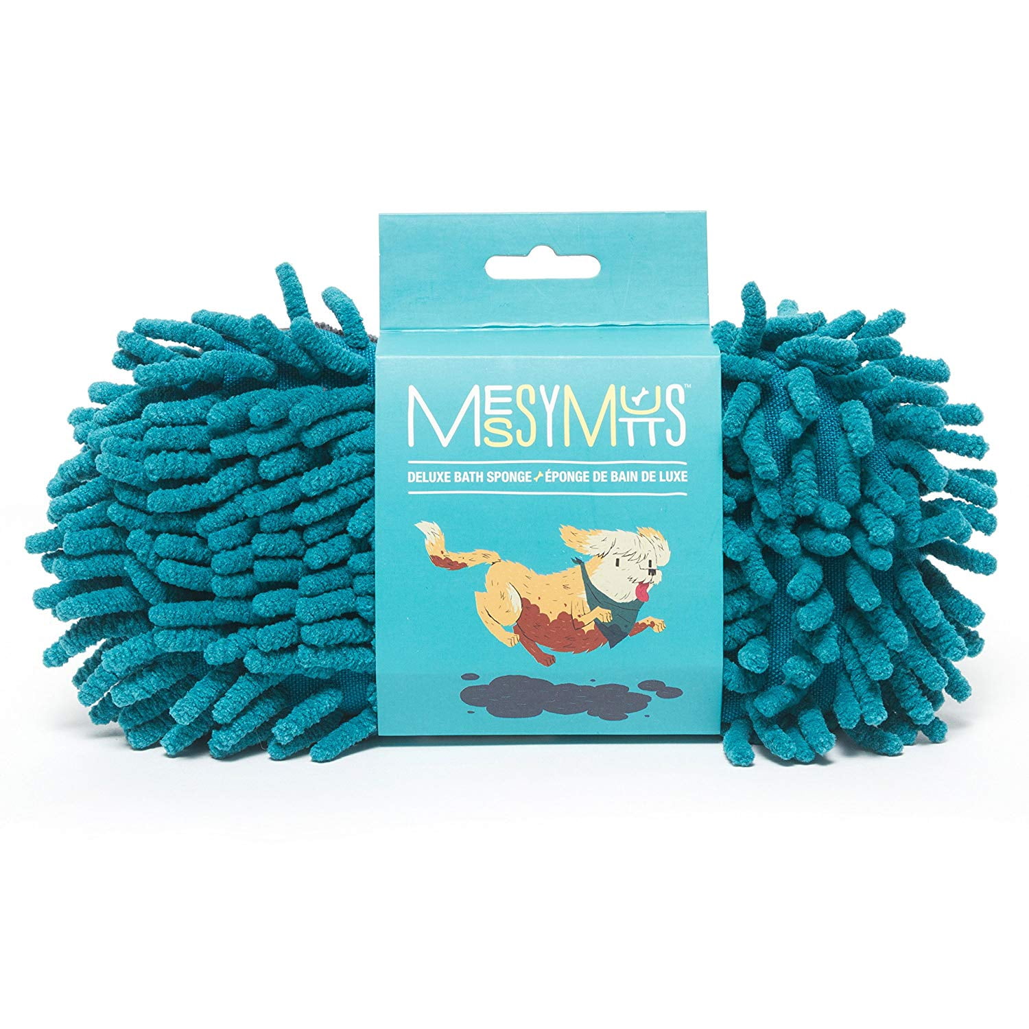 Luxury Dog Bath Sponge, 9 x 4 x 2in, Convenient hand strap for a better
