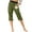 Green, variant on Elvqul Capris for Women Plus Size Blue Pants for Women With Pockets Summer Crop Casual Pants