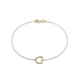 thumbnail image 1 of Pulsera Corazón Zirconia Oro Sólido 10k, 1 of 6