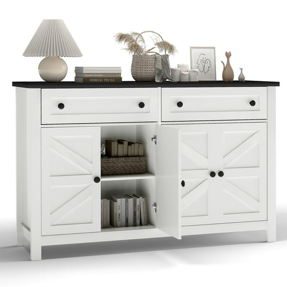 Sideboard, Spacious Modern Coffee Bar Cabinet Sturdy For Bedroom