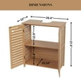 thumbnail image 3 of Evideco French Home Goods Under Sink Cabinet Trinidad Collection Contemporary Brown U-Shaped Cut-Out Double Vented Doors Towel Holder, 3 of 9
