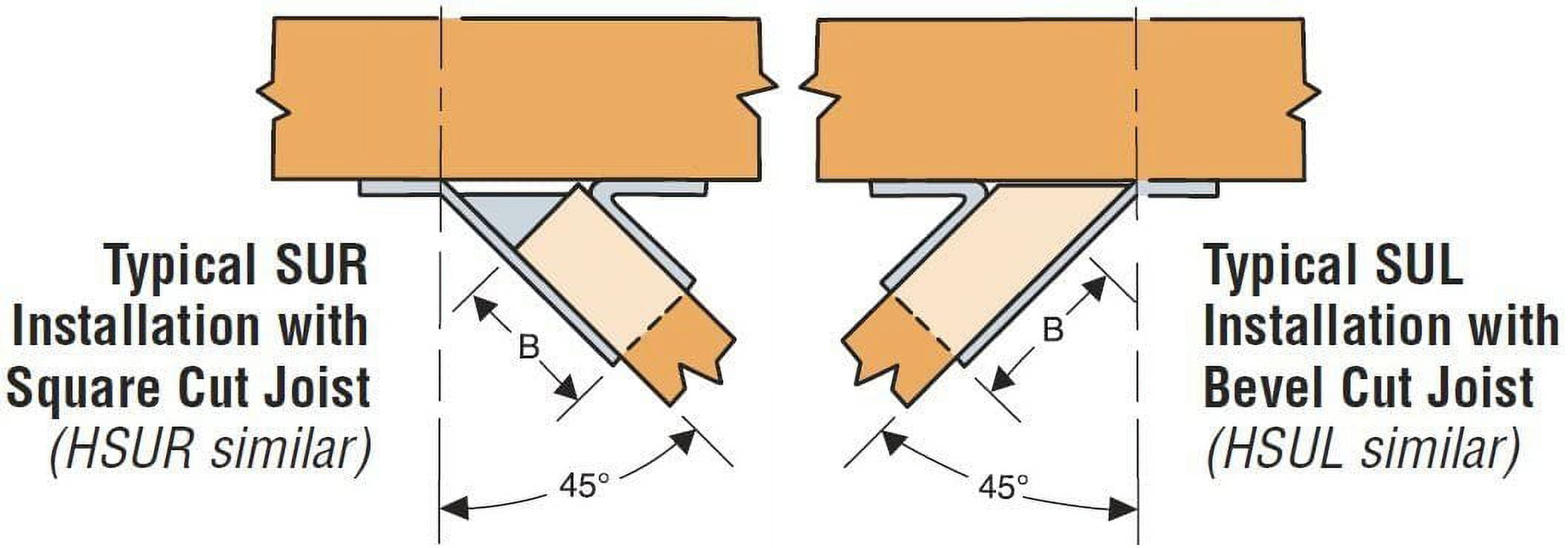 Simpson Strong-Tie Joist Hanger SUR210Z - Joist Hanger for Construction - Multicolor