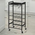 thumbnail image 3 of 16 Bottles Free Standing Wine Rack with 9 Glass Holders for Kitchen, Dining Room, Living Room, 3 of 5