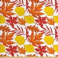 thumbnail image 1 of Autumn Fabric by the Yard Upholstery, Composition of Various Fall Leaves on a Plain Background, Decorative Fabric for DIY and Home Accents, Orange Vermilion by Ambesonne, 1 of 4