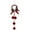 D, variant on Christmas Ball, Classic Flocked Christmas Ornament, Flocked Red Bowknot Ball Pendant for Christmas Window Storefront Home Decor