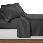 Luxury Bed Sheet Set ! Elegant Comfort Chain Design 1500 Series Wrinkle and Fade Resistant 4-Piece Bed Sheet set, Deep Pocket, HypoAllergenic - King, Grey