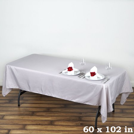 Efavormart 60x102" Polyester Rectangle Tablecloths for Kitchen Dining Catering Wedding Birthday Party Decorations Events