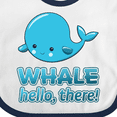 thumbnail image 4 of Inktastic Whale, Hello There Boys or Girls Baby Bib, 4 of 4