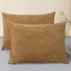 thumbnail image 1 of wonima02 CaliTime Throw Pillow Covers Decorative 20 X 26 Inches Pack of 2 Cozy Chenille Standard Pillow Shams Cases for Couch Sofa Bed Living Room Home Apricot Brown, 1 of 1
