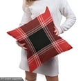 thumbnail image 5 of Ambesonne Buffalo Plaid Fabric by the Yard Upholstery, Christmas Squares Art, 1 Yard, Dark Pink and Charcoal Grey, 5 of 5