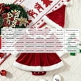 thumbnail image 3 of mgoYE Infant Baby Girl Christmas Outfit Santaromper Dress Long Sleeve Trim Velvet Xmas Princess Dresses(Red,18-24 Months), 3 of 8