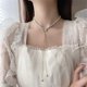 thumbnail image 4 of Butterfly Pearl Necklace Adjustable Pull, Butterfly Pendant Necklace Rhinestone Chain, Adjustable Pull Necklace, Collarbone Chain Necklace, Jewelry Gi, 4 of 4