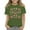 Dark Green, variant on CCRFTGI Mardi Gras Shirt for Child Girls Size 7 Funny Coquette Bow Donut T Shirts Trendy Beads T-Shirt Party Crew Neck Carnival T-Shirt Dark Green 12-13 Years