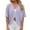 Purple, variant on 2024 Spring And Summer New Solid Colour Circle Short Sleeved Cardigan Casual Loose Tops