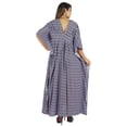 thumbnail image 4 of Moomaya Women Long Maxi Cover Up Printed Kimono Sleeve Night Dress Maxi Kaftan Gown Sleepwear, 4 of 7