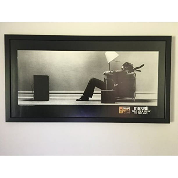 Maxell Framed 1996 Original Blown Away Guy Music Ad Poster Walmart