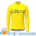 thumbnail image 4 of Maillot de ciclismo para hombre, manga larga, forro polar de invierno, ropa de ciclismo de montaña, uniforme, chaqueta cálida para bicicleta, maillot, ropa de ciclismo, 4 of 5