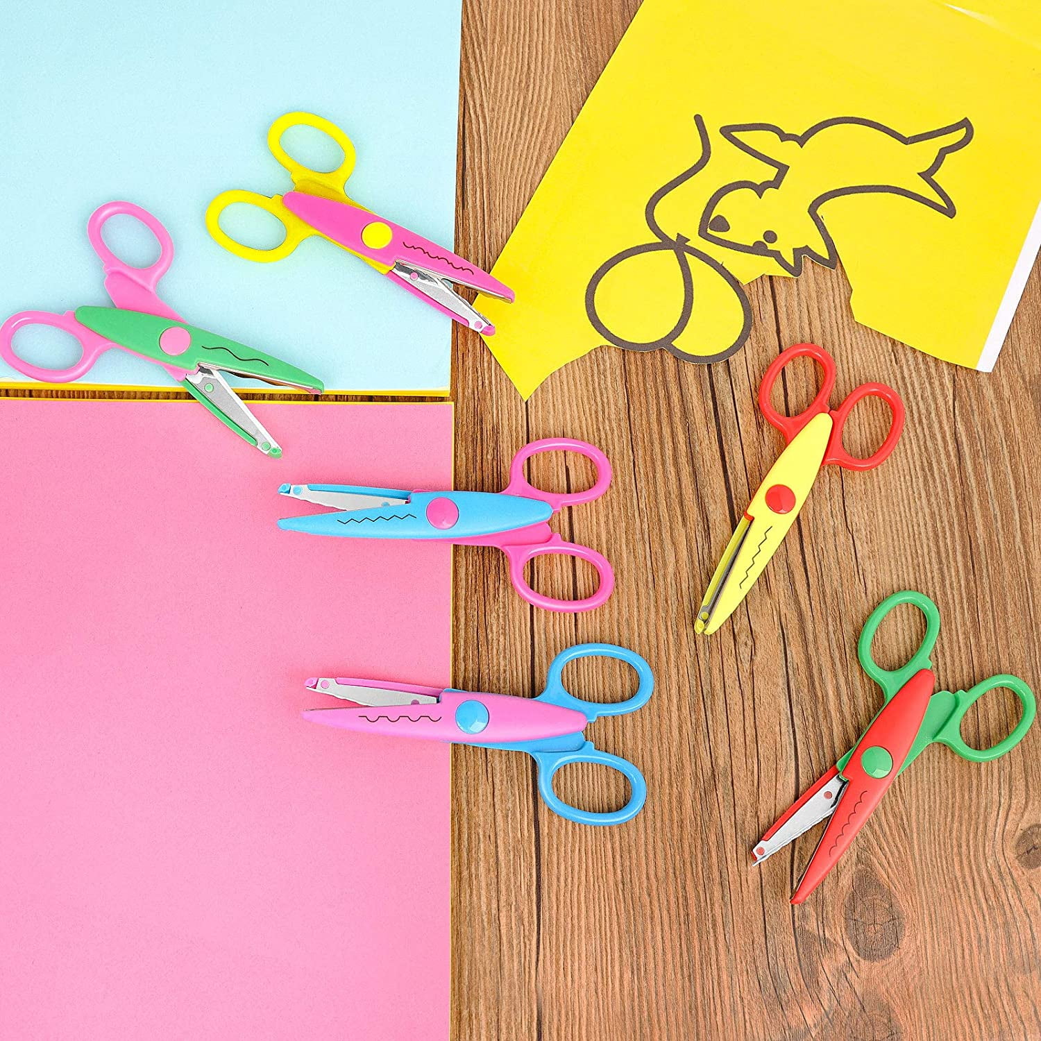 6-Pack Decorative Edge Scissors — Craft Scissors For Scrapbooking, Kids Arts & Teacher Supplies - View #3