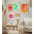 thumbnail image 5 of LOLUIS Aesthetic Wall Decor, Aura Energy Spiritual Gradient Trendy Print, Pink Mental Health Posters (Tips To Calm Yourself Down Aura Poster, Unframed 24"x36"), 5 of 5