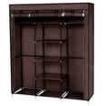 thumbnail image 6 of Zimtown Clothes Storage Organizer with Metal Shelves Portable Closets, Dark Brown, 6 of 6