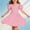 Hot Pink, variant on Babcutegg Classic Plaid Short-Sleeve Round-Neck Dress With Crisscross Back Design For Girls, Lightweight Breathable Summer Wear Yellow Size 14