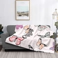 thumbnail image 3 of Salouo Beautiful Butterfly Print Throw Blanket Gifts for Women Men Soft Flannel Blanket for Home Living Room Decor Bedroom Blanket Gifts for Mom Dad -50"x40", 3 of 5