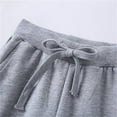 thumbnail image 5 of CPNG Baby Toddler Kid Boys Girls Casual Wide Leg Solid Color Sweatpants Elastic High Waist Loose Pants Drawstring Casual Pants(Grey,3-4 Years), 5 of 7